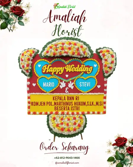 Papan Bunga Pernikahan Pengabuan Timur